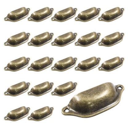 20pcs Antique Bronze Cup Drawer Pulls, Bin Cup Pulls Knobs - color: Bronze, size: 20pcs-Large