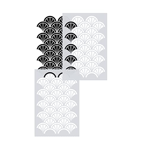 GSS Designs Large Modern Art Deco Arch Wall Stencils for Painting 16x24Inch - Geometric Simple Pattern Wall Stencil - Painting Stencils for Walls Furniture Floors - color: Art Deco Arch