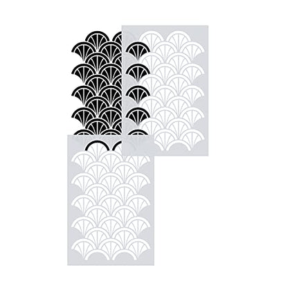 GSS Designs Large Modern Art Deco Arch Wall Stencils for Painting 16x24Inch - Geometric Simple Pattern Wall Stencil - Painting Stencils for Walls Furniture Floors - color: Art Deco Arch