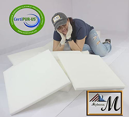 Mybecca Upholstery Foam Cushion Sheet High Density,2 H x 24 W x 72 L - color: White, style: 2x24x72