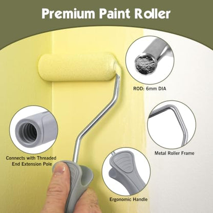 ROLLINGDOG 4 Inch Paint Roller Kit, 4" Painter's Cabinet Kit