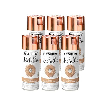 Rust-Oleum Metallic Copper Spray Paint - color: Copper, size: 11 Ounce (Pack of 6)