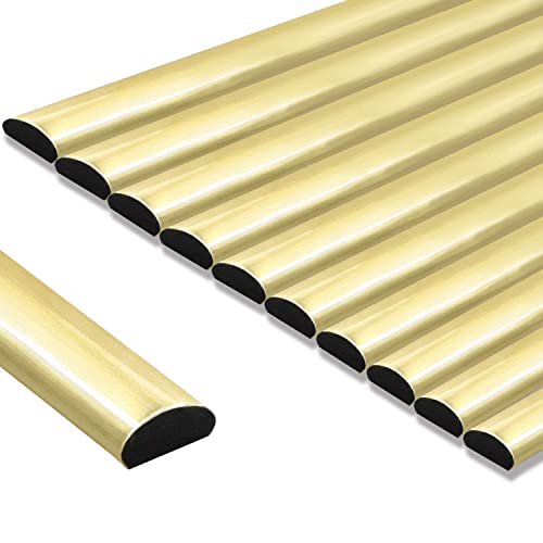 STICKGOO 10-Pack Peel and Stick Trim for Backsplash Tile Edge, 12" Tile Edge Trim Self-Adhesive Liner for Corner Decor in Gold - color: Gold