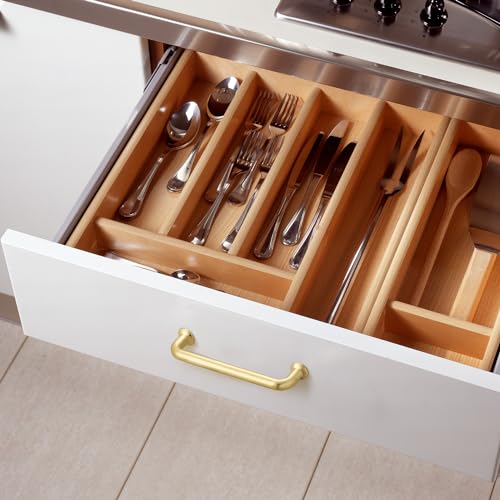 Malimali 10 Pack 3-3/4" Brushed Brass Cabinet Pulls Gold Drawer Handles - color: Brushed Brass-10 Pack, size: 3-3/4"/96MM Hole Centers