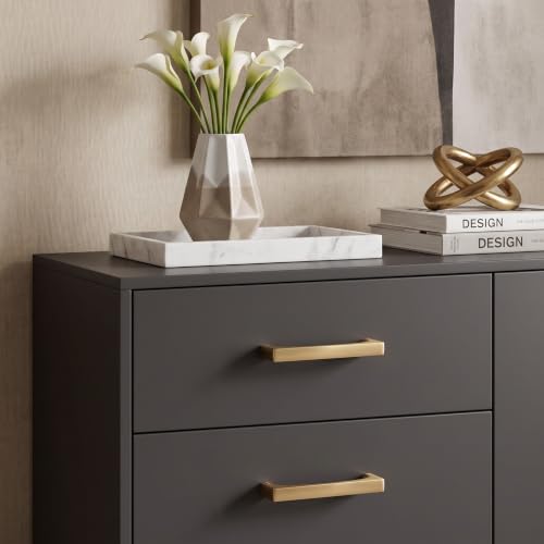 khtumeware 2 Pack Solid Handles 12-Inch(305mm) Satin Brass Cabinet Pulls,Heavy Duty Brushed Brass Handles for Kitchen Cabinets, Cupboards, Drawers and Bathroom Hardware - color: Satin Brass, size: 12"(305mm) Hole Center, style: 2-Pack