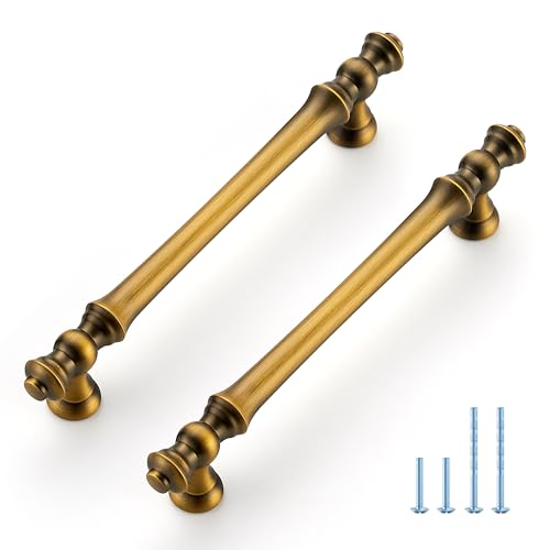 French Brushed Antique Bronze Cabinet Handles Drawer Pulls, 5 Inch, 10 Pack - color: French Brushed Antique Bronze, size: 5 Inch Hole Center