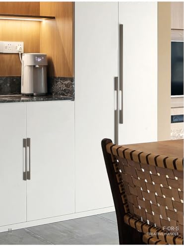 5 Pack Champagne Cabinet Handles, Long Kitchen Cabinet Pulls, Easy to Install for Cabinets, Dresser Drawers and Wardrobes (4.57 inch) - size: 4.57 inch