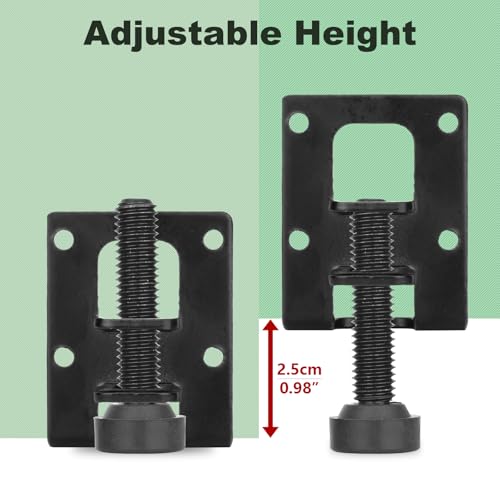 Anwenk Adjustable Leveling Feet - L Shaped Furniture Leveler Legs, Heavy Duty Metal Furniture Leveling Feet for Workbench, Cabinet, Wardrobe, 2.2" H, Black - color: L-shaped Leveler