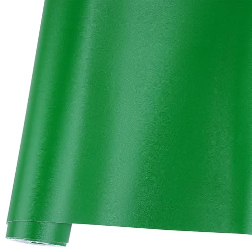 Ramya Smooth Solid Color Green Faux Leather Sheets 1Rolls 12"X53"(30cm X 135cm),Faux Leather is Great for Handmade DIY Craft Projects, Bows,Leather Earrings (Green) - color: Green