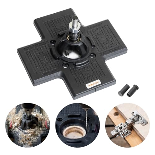 POWERTEC 72224 Cabinet Hinge and Hardware Jig Kit, Concealed Hinge Jig and Precision Marking System for Installing Pulls, Knobs, Handles on Cabinet & Drawer, and Cabinet Hinges Installation - style: Concealed Hinge Jig and Precision Marking System