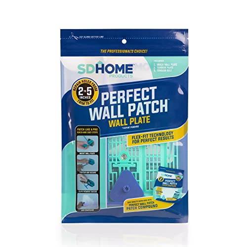 Wall Patch Repair Plate by SD Home, 1-Pack Drywall Backing Plates, 2-5” Hole Repair Patch, Easy & Quick DIY Patching