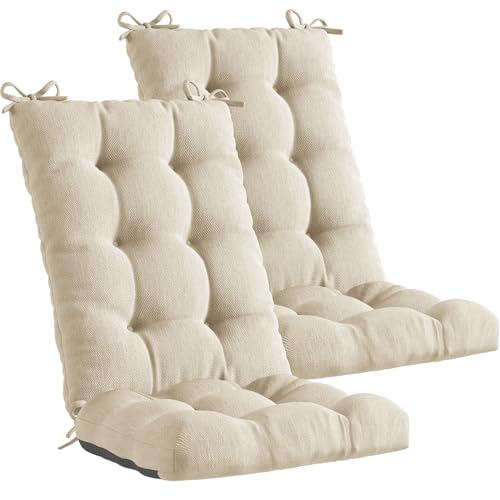 Codi Rocking Chair Cushions Indoor, Water-Resistant, Beige 1 Pack - color: Beige, size: 18"x18"/18"x22" - Standard 1PK