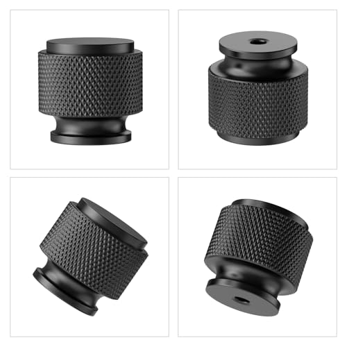 Matte Black Cabinet Knobs Round Drawer Pulls 10 Pack - color: Matte Black, size: Knob