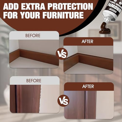 Brown Silicone Caulk, Flexible & Waterproof Caulking, Easy Squeeze - color: Brown