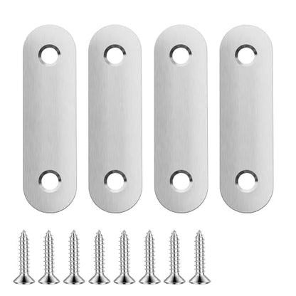 4pcs 57mm Flat Plate Straight Brackets - size: 4Pcs 57 Straight