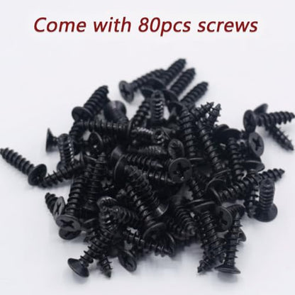 20-Pack Steel T-Shape Mending Plate Corner Brace 2Inch for Wood - size: T Black 50x50 mm