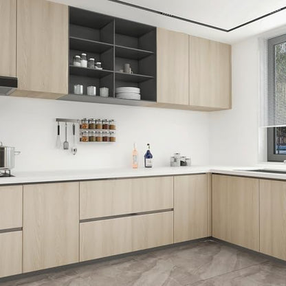 15.7"x196" Beige Wood Contact Paper Wood Grain Peel and Stick Wallpaper - size: 15.7" x 196.9"