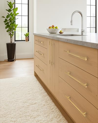 Champagne Bronze Cabinet Handles Kitchen Pulls 3 Inch 10 Pack - color: Champagne Bronze, size: Handle - 3"/76MM Hole Center