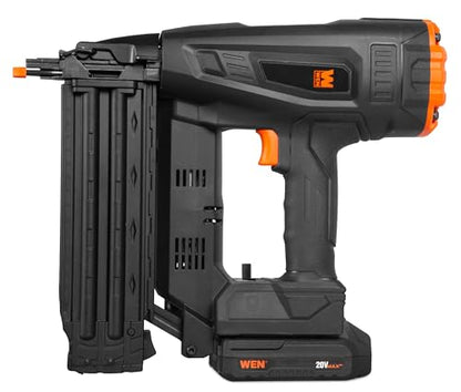 WEN 20V Max Cordless Brushless 18-Gauge Brad Nailer with 2.0Ah Battery and Charger (20518) - size: 20V 18-Gauge Brushless Nailer