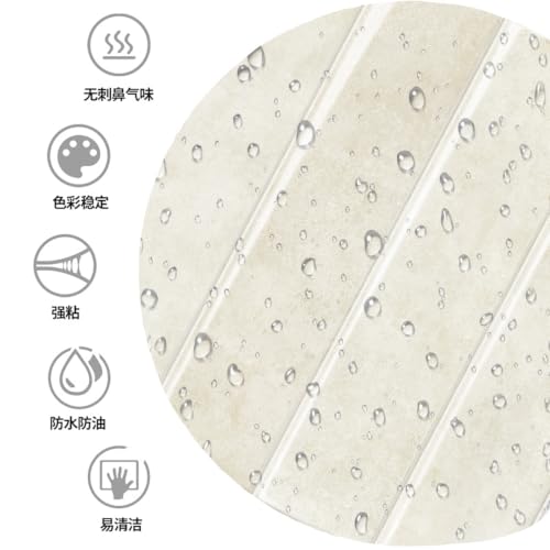 Alwayspon 10 Sheets 12inch/30.5cm 3D Vinyl Backsplash Tiles, Self-Adhesive Peel and Stick Wall Tile Stickers Stick on Subway Tiles for Kitchen Bathroom Wall, Cream Beige - color: Cream Beige
