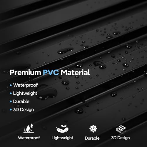 STICKGOO 3D Slat Wall Panels, PVC Fluted Wall Decor, 12 Tiles, Black - color: Black