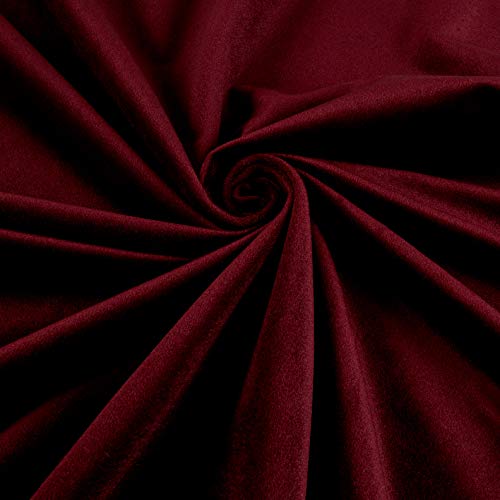 Alpine Upholstery Velvet Burgundy, Fabric by the Yard