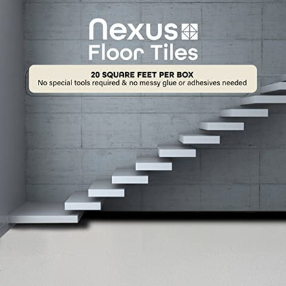 Nexus Self Adhesive 12-Inch Vinyl Floor Tiles, 20 Tiles, 12 x 12 in - color: Salt N Pepper Granite, style: Marble look