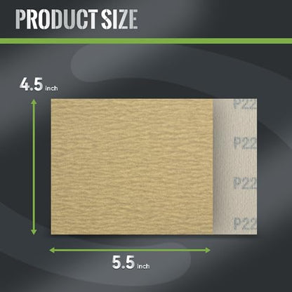 1/4 Sheet Sandpaper 4.5 x 5.5 Inch Palm Sander Paper 40PCS 220 Grit Sanding Sheets for Palm Sanders Sand Paper for Woodworking,Automotive,Metal - style: 220grit