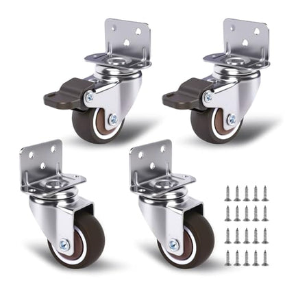 ZUOFANG 1.25" Small Low Profile Caster Wheels Set of 4, 140 lbs Total - style: 1.25 Inch Wheel