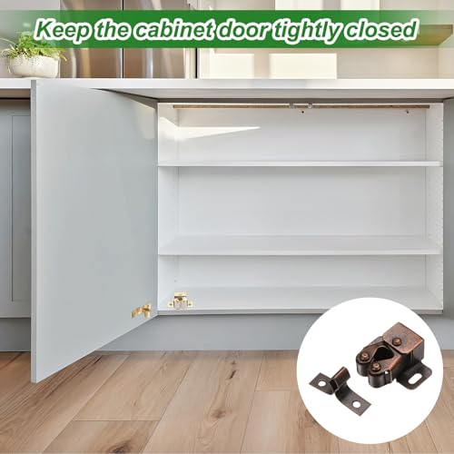 M METERXITY 4-Pack Double Roller Cabinet Latch, Red Bronze - color: Red Bronze