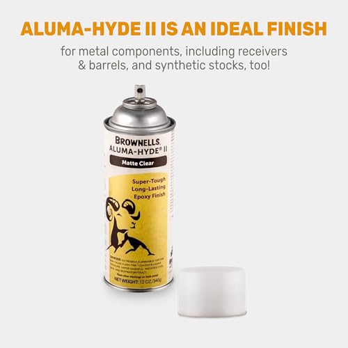 Brownells Aluma-Hyde II Epoxy Based Firearm Finish Spray Coating Protection Paint, Aerosol Can, 12 oz. (340g) Matte Clear - color: Matte Clear