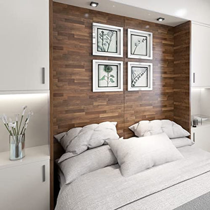 MelunMer Wood Peel and Stick Wallpaper Dark Brown Removable15.7” ×78.7” - color: Dark Brown, size: 15.7" x 78.7"