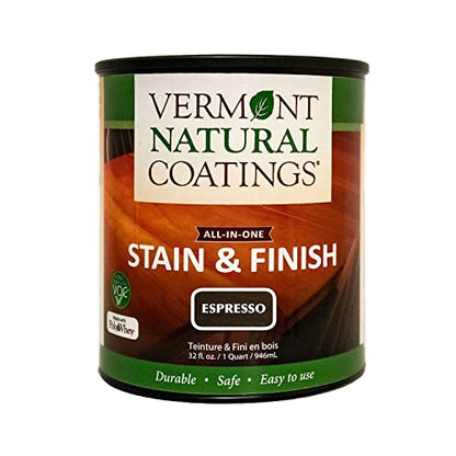 Vermont Natural Coatings PolyWhey Stain & Finish - Espresso - Quart - color: Espresso, size: Quart