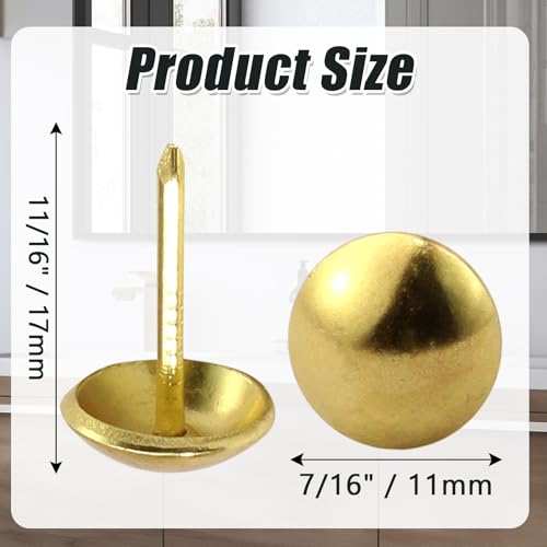 Gold Antique Upholstery Tacks 200Pcs - color: Gold