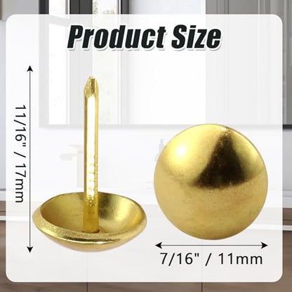 Gold Antique Upholstery Tacks 200Pcs - color: Gold