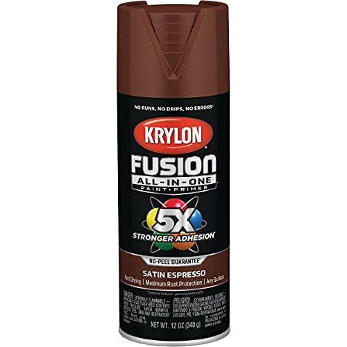Krylon Fusion All-In-One Satin Espresso Paint + Primer Spray Paint 12 oz.