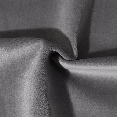 55 Inch Wide Solid Heavy Upholstery Soft Velvet Fabric Color Silver by The Yard - color: Silver
