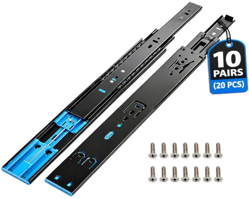 16 Inch Soft Close Drawer Slides 10 Pairs, 100 LB Full Extension Side Mount - size: 16 INCH-10 PAIRS