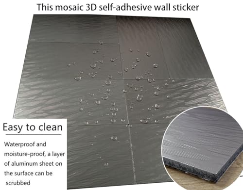 64pcs Peel and Stick Aluminum Mosaic Wall Stickers,Copper Gold - color: Copper Gold