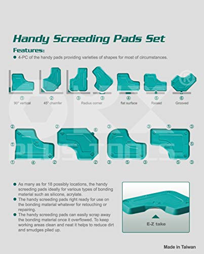 ORXPLUS Tools 4 Pieces Caulking Tool Kit Silicone Sealant Finishing Tool for Silicone Sealant Grout Finishing Sealing, Green (Pack of 2) - size: 4 Pieces Caulking Tool Kit (Pack of 2)