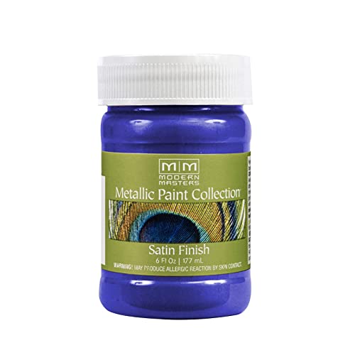 Modern Masters Satin Venetian Blue Metallic Paint - color: Satin Venetian Blue, size: 6 Fl Oz (Pack of 1)
