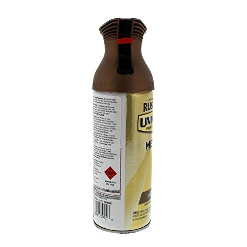 Rust-Oleum 260728 Universal All Surface Metallic Spray Paint, 11 oz, Antique Brass (Pack of 4) - color: Antique Brass, size: 128 Fl Oz (Pack of 4)