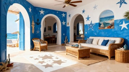 TIAMECH A4 Reusable Shinning Star Stencil for Painting - style: Shinning Stars