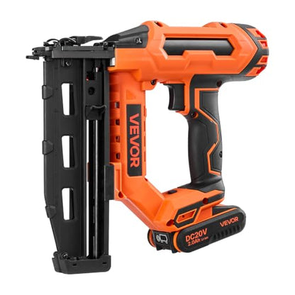 VEVOR Cordless Finish Nailer 20V 16GA Straight Cordless Nailer with Battery - size: 16 Gauge - 1 Battery