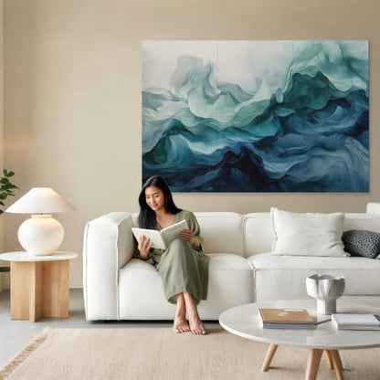 Soon Global Acoustic Wall Panels, Art Acoustic Panels, Aqua Dreams - color: Aqua Dreams, size: 72 X 48 Inches