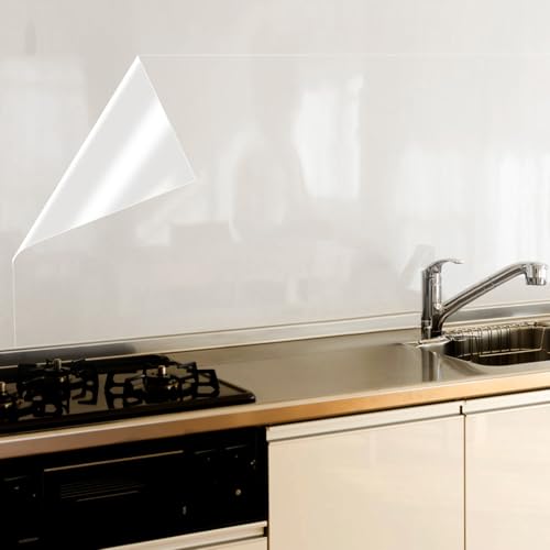 Clear Contact Paper Oil Proof Waterproof Wallpaper for Kitchen Backsplash - size: 23.6"W x 196"L
