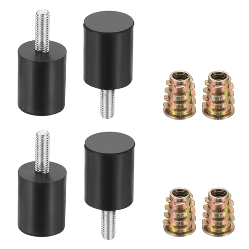 uxcell 4Pcs M6 x 18mm Thread Adjustable Furniture Levelers, 20x43mm Furniture Leveling Feet Screws in Threaded Glide Leveling Floor Protector for Table Chair Cabinet Legs - size: M6 x 18mm Thread, 20x43mm
