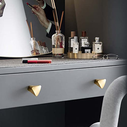 6 Pieces Gold Triangle Cabinet Knob, Brass Dresser Drawer Knobs - size: 6 Pack