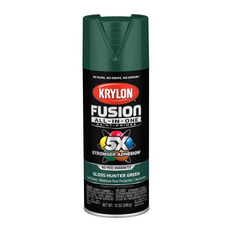 Krylon Fusion All-In-One Gloss Hunter Green Paint + Primer Spray Paint 12 Oz. - Case of: 6