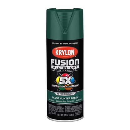 Krylon Fusion All-In-One Gloss Hunter Green Paint + Primer Spray Paint 12 Oz. - Case of: 6